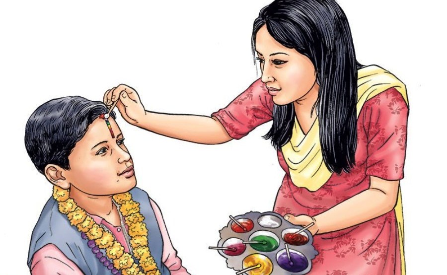 आज भाइटीका, दाजुभाइलाई टीका लगाएर मनाइँदै
