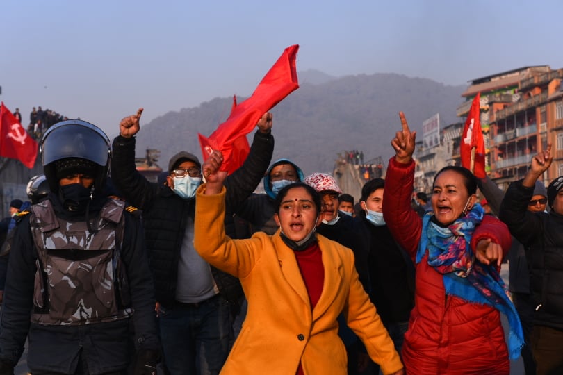 दाहाल–नेपाल समूहको आन्दोलनमा जे देखियो(फोटो फिचर)