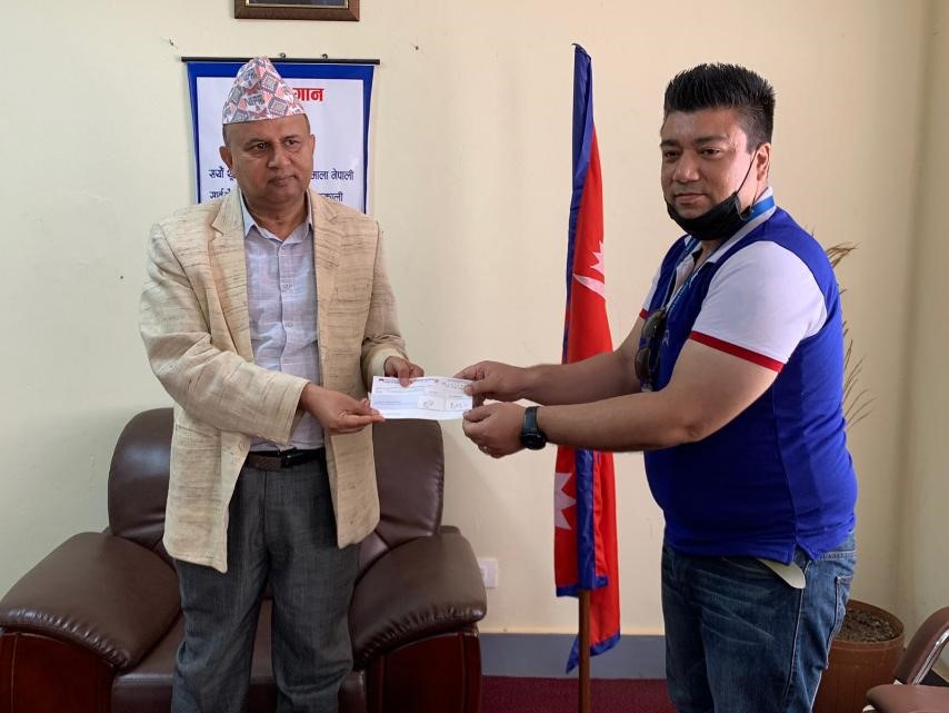  माछापुच्छ्रे बैंकद्धारा कोरोनाभाइरसको संक्रमण जोखिम रोक्न १ करोड ६ लाख सहयोग 