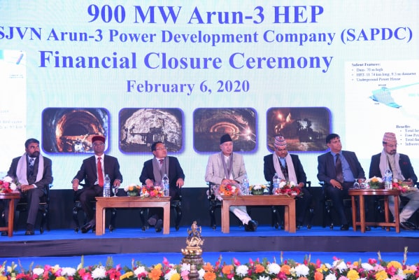 अरुण तेस्रो जलविद्युत् आयोजनमा ऋण लगानी सम्झौता हस्ताक्षर