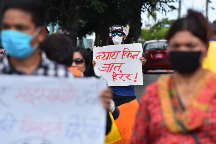 साझा पार्टीको प्रश्न- न्याय किन जात हेरेर..? (फोटो फिचर) 