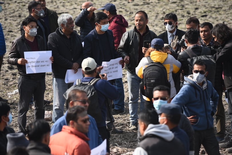 कमलपोखरीलाई कंक्रिट पोखरी बनाउन नहुने भन्दै सम्पदा अभियानको विरोध(फोटो फिचर)