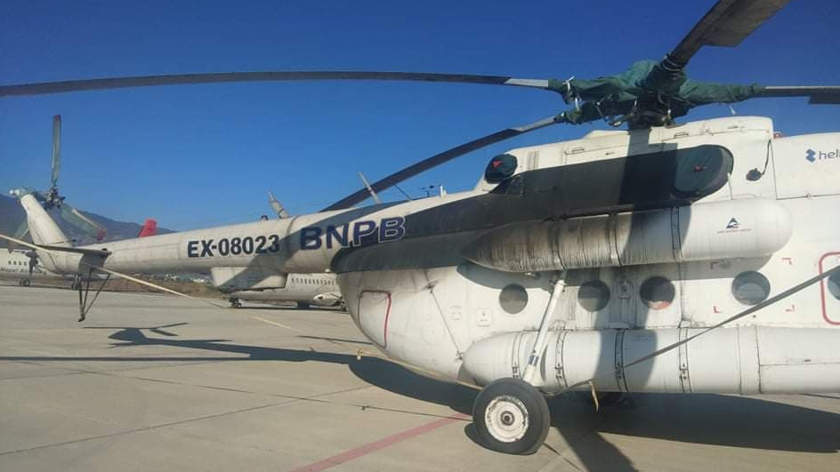 त्रिभुवन अन्तर्राष्ट्रिय विमानस्थलमा पार्किङ गरिएको एमआई हेलिकप्टर एक साता भित्र फिर्ता लैजाने