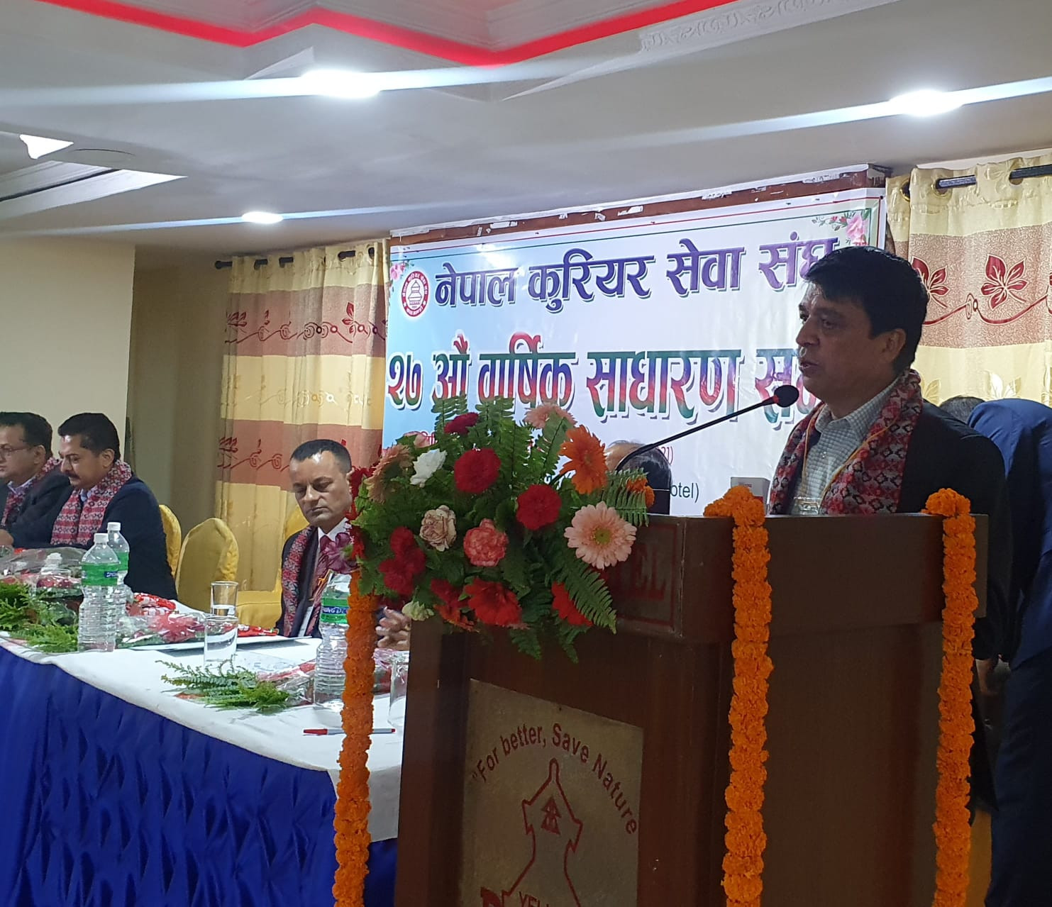 कोभिडमा अर्थतन्त्र चलायमान बनाउन कुरियर सेवाको भूमिका महत्वपूर्णः वरिष्ठ उपाध्यक्ष ढकाल