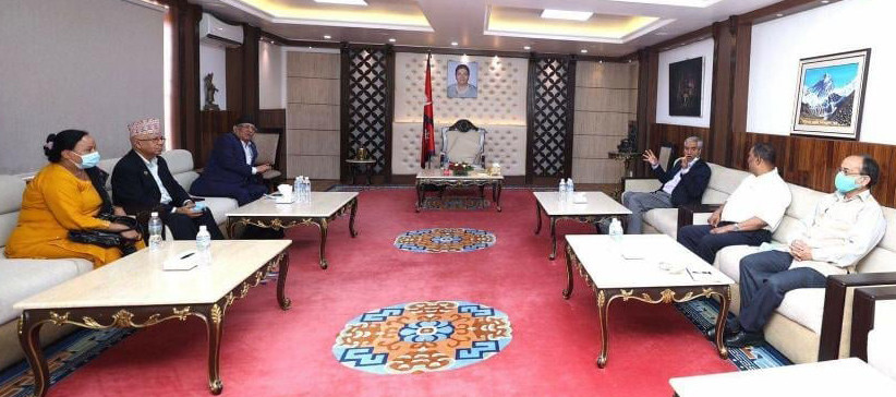 बालुवाटारमा सत्ता गठबन्धन बैठकः देउवाले मागे मन्त्रीको नाम