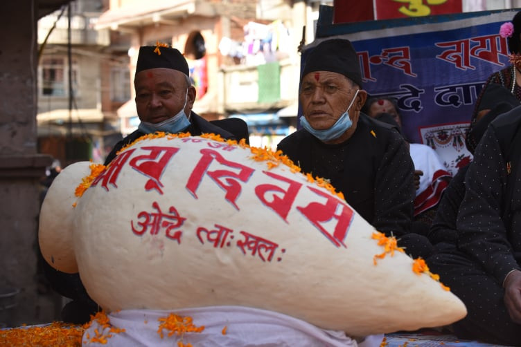 नेवारी समुदायले योमरी पुन्हीः मनाउँदै (फाेटाेफिचर)