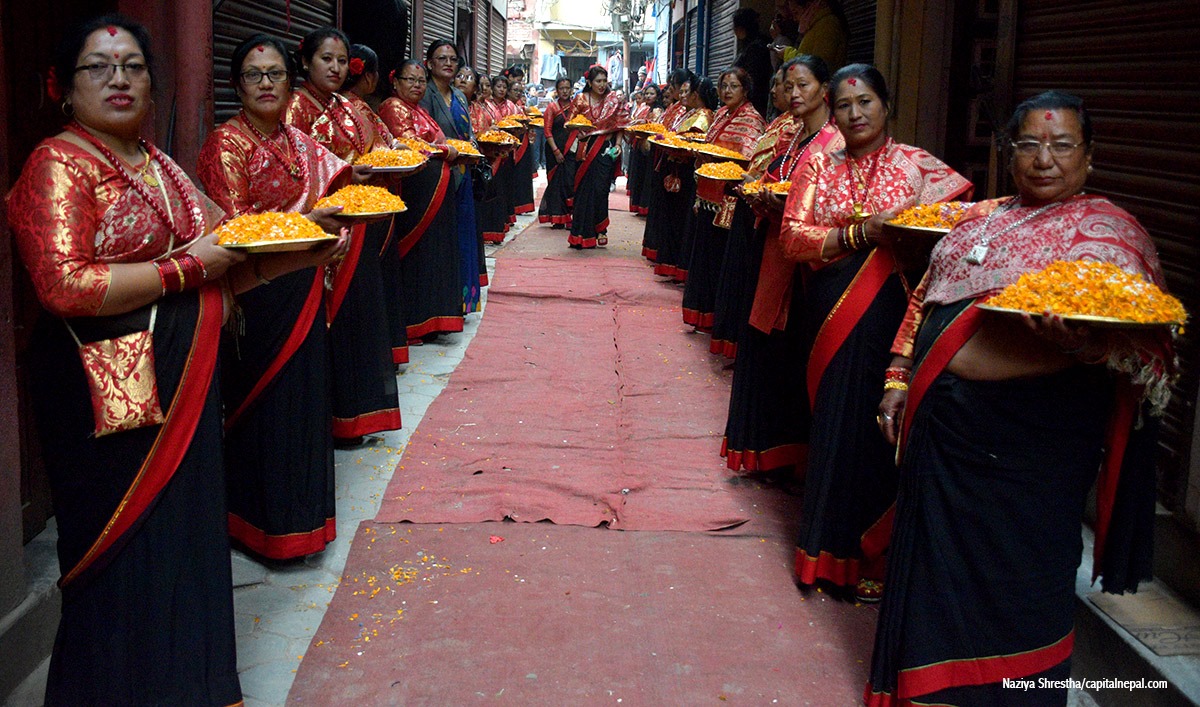 तस्वीरमा बसन्तपुरकाे 'याे: मरि पून्ही तथा ज्यापु दिवस' 