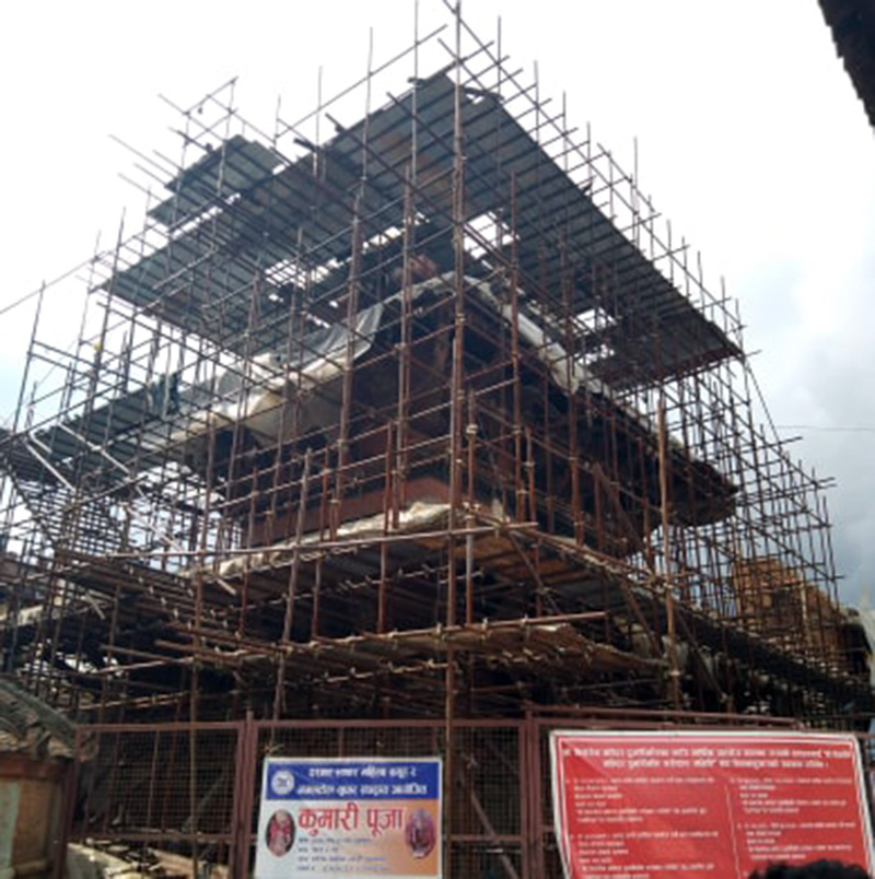 भीमसेन मन्दिर पुनर्निर्माण हुँदै, लगभग ५ करोड खर्चेर दुई वर्षमा सक्ने लक्ष्य