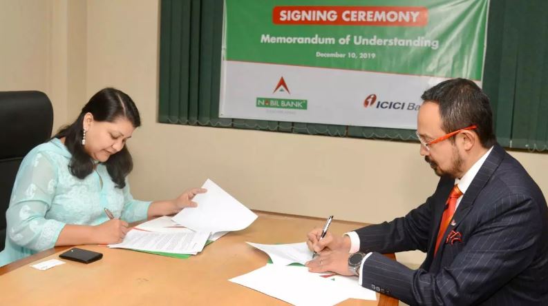 नबिल बैंक र भारतको आइसीआइसीआइ बैंकबीच सहकार्य