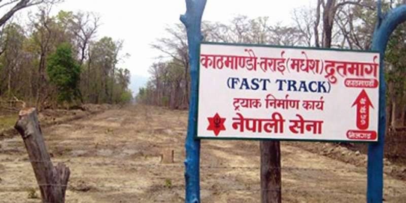 निजगढ काठमाडौँ द्रुतमार्ग निर्माणमा काटिएका रूख कतै व्यवस्थापन,कतै कुहिदै