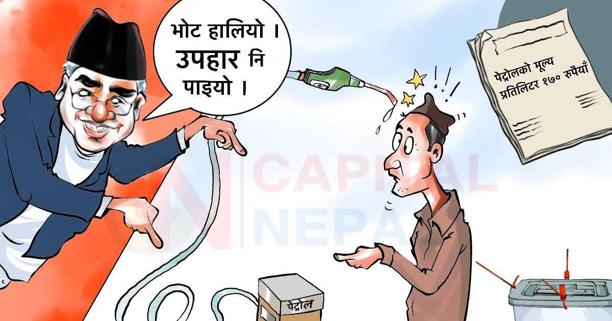 क्यापिटल कार्टुनः भोट हालियो उपहार पनि पाइयो 