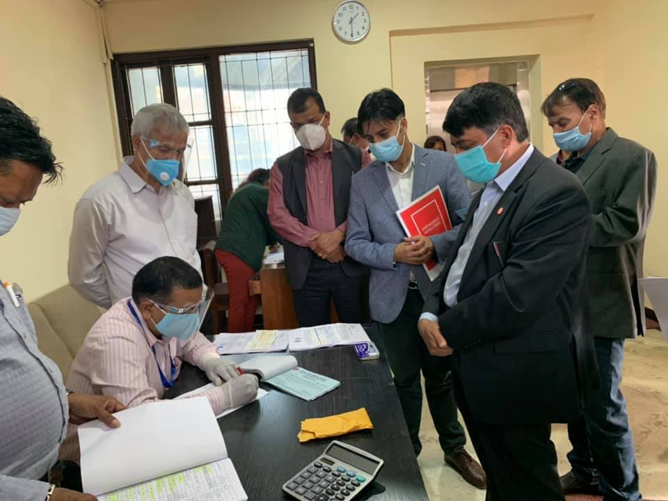 चन्द्र ढकाल प्यानलले गर्यो उम्मेद्वारी दर्ता