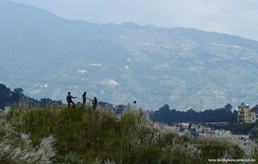 काँसको फूलमा मजा लिंदै युवायुवती (फोटोफिचर) 