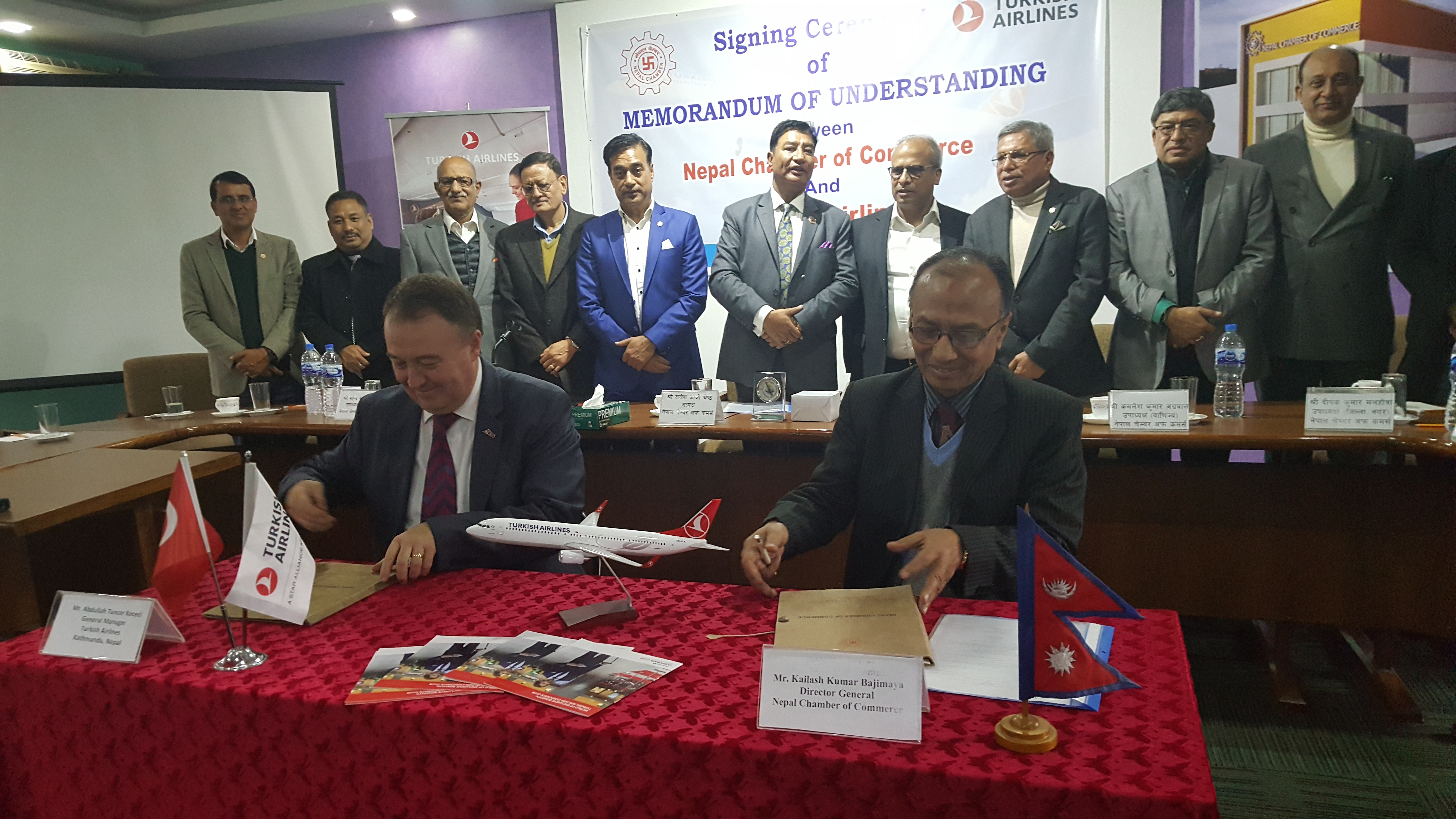 नेपाल चेम्बर अफ कमर्स र टर्कीस एयरलाइन्सबीच समझदारी पत्रमा हस्ताक्षर