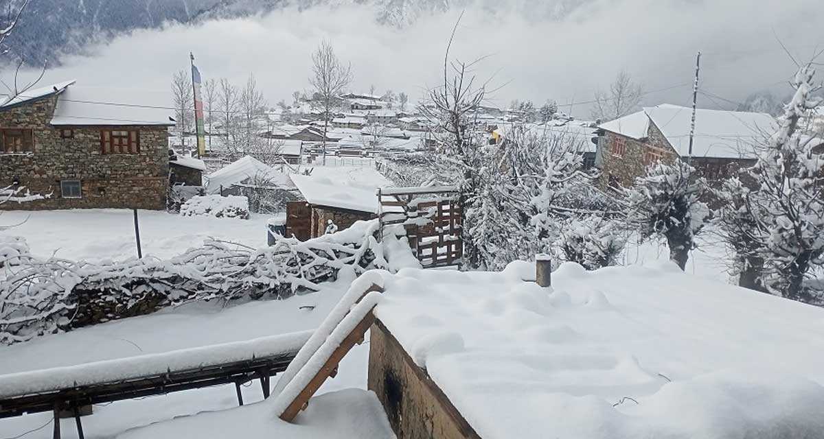 हुम्लामा हिमपात, जनजीवन कष्टकर