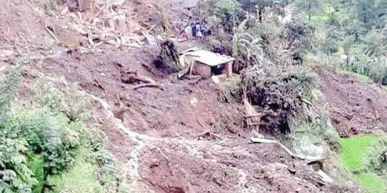 ताप्लेजुङमा आठ घर पहिराले बगायो