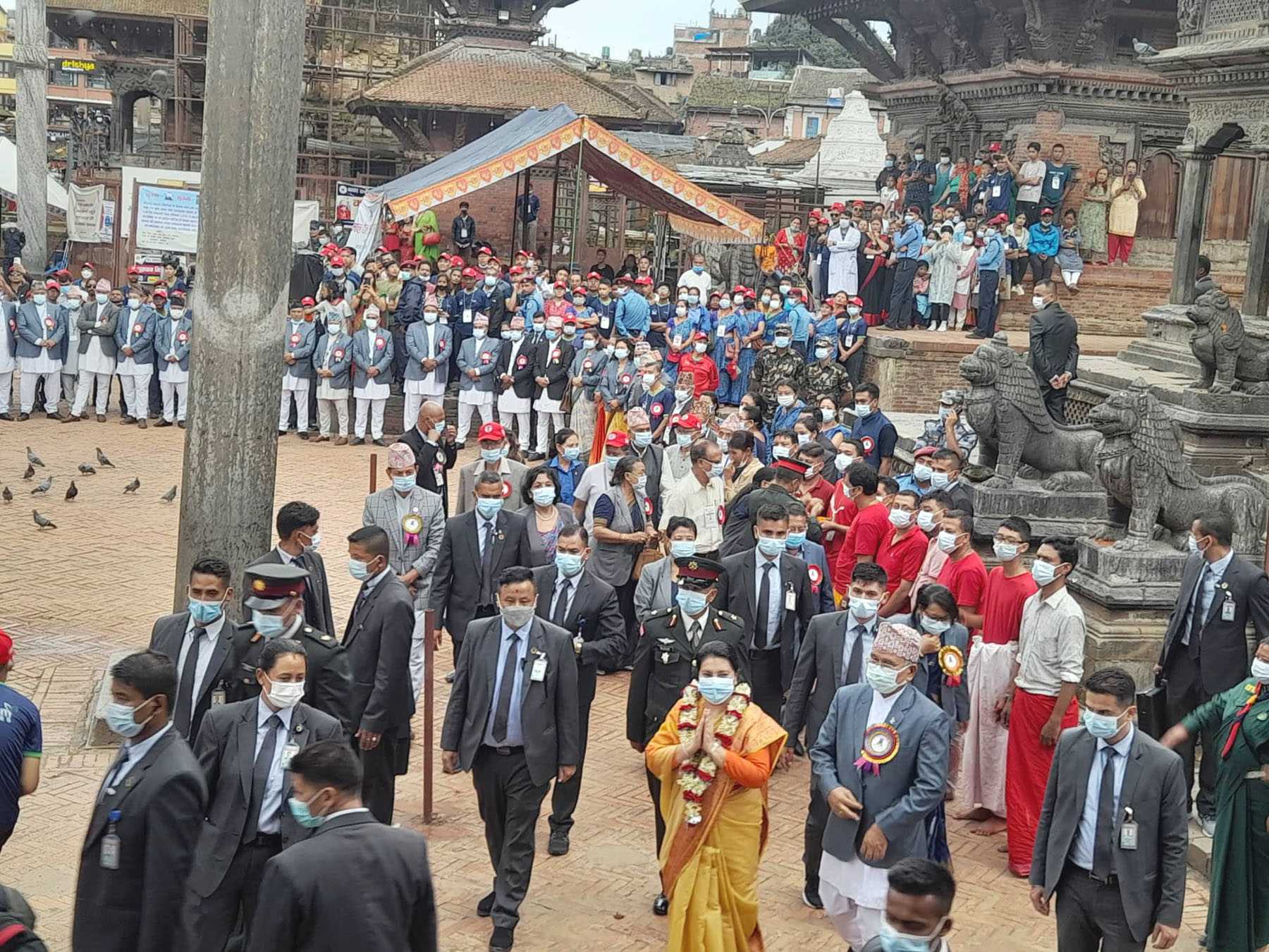 राष्ट्रपति विद्यादेवी भण्डारीद्वारा पाटनको कृष्ण मन्दिर दर्शन