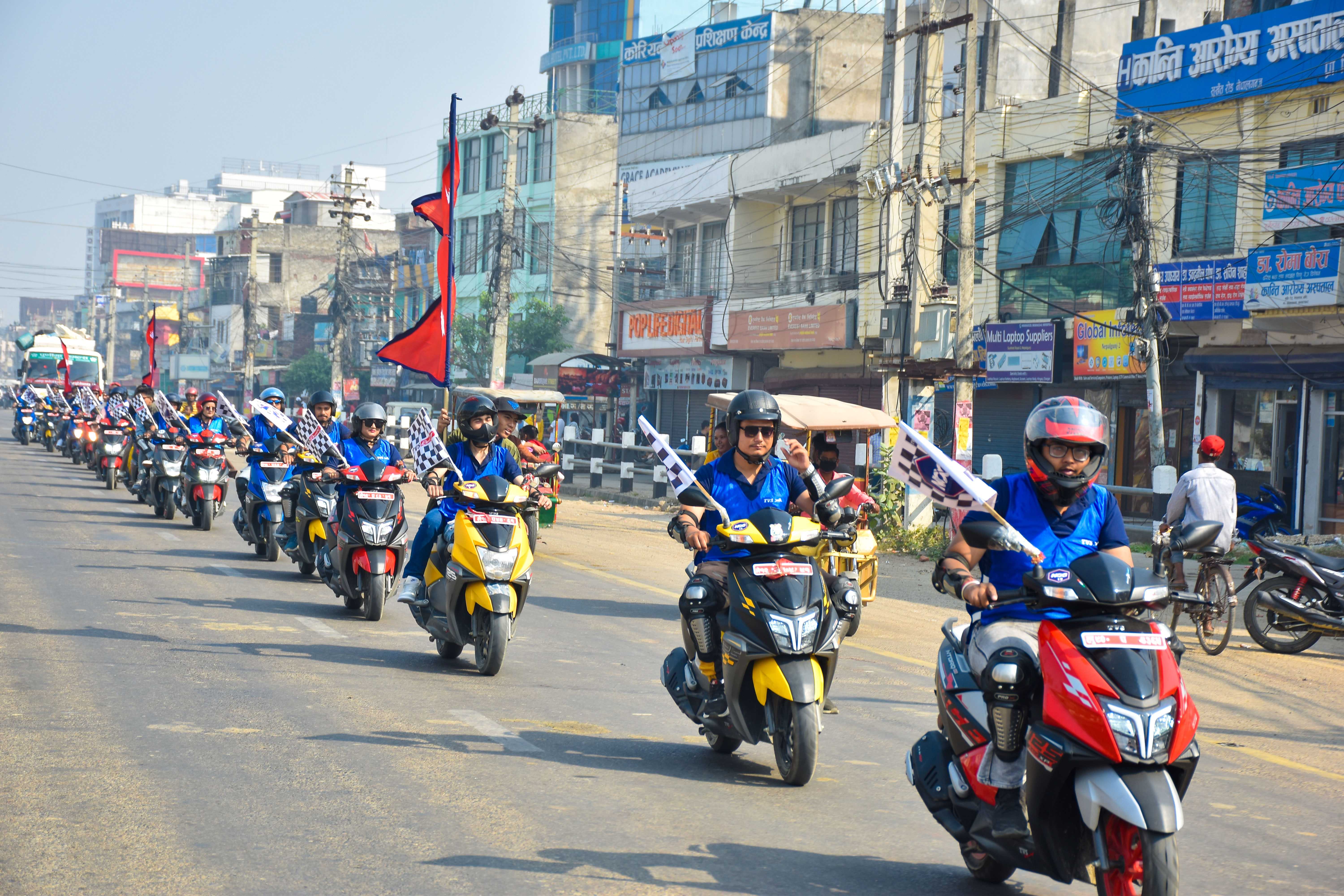 नेपालगन्जमा 'एन्टर्क ओनर्स ग्रुप' राइड सम्पन्न