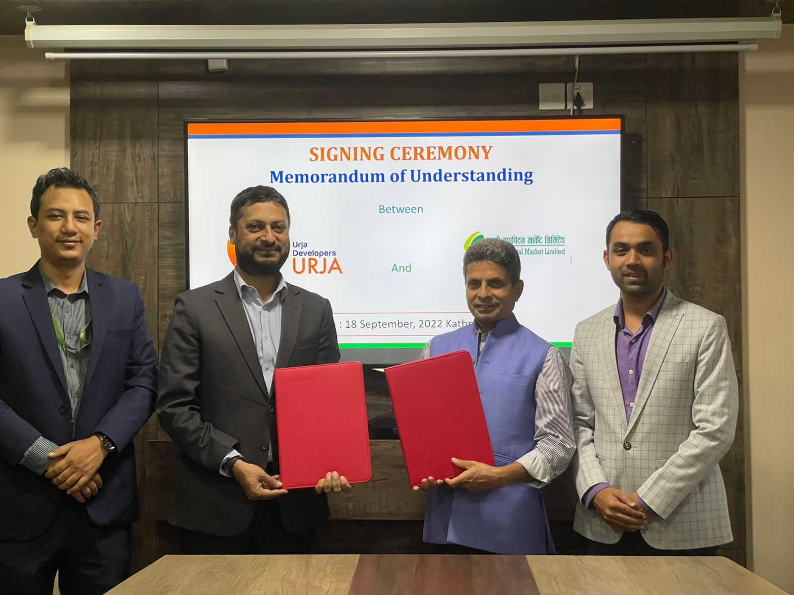 लक्ष्मी क्यापिटल र उर्जा डेभलपर्सबीच इक्विटी लगानी सम्बन्धी सम्भौता