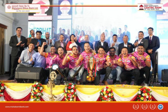 ३१ औँ वार्षिकोत्सवमा 'महालक्ष्मी कर्पोरेट क्रिकेट लिग २०२५'को प्राइम कमर्सियल बैंक पोल्टामा