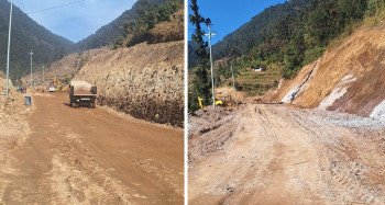 बुर्तिबाङ-ढोरपाटन सडक निर्माणको काम तीव्र