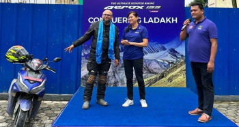 यामाहा एरोक्स १५५ को काठमाडौंदेखि लद्दाखसम्मको यात्रा सम्पन्न
