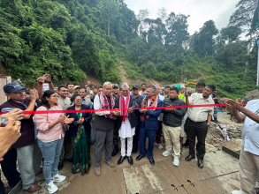 भौतिक पूर्वाधारमन्त्रीद्वारा पुवाखोलाको बेलीब्रिज उद्घाटन, पहाड–तराईको दूरी घट्यो