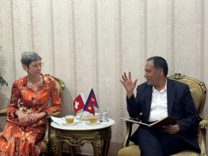 ऊर्जामन्त्री र स्विस राजदूतबीच भेटवार्ता