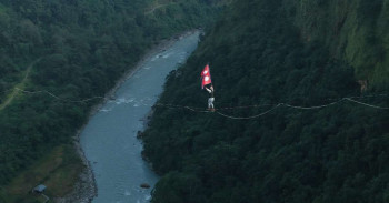 द क्लिफमा शंकरले लेखे नयाँ इतिहास, नेपालको सबैभन्दा अग्लो हाइलाइन अभ्यास