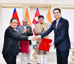 नेपाल-भारतबीच ऐतिहासिक पारवहन सम्झौता: रेलमार्गबाट सबै प्रकारका कार्गो ढुवानी सुरु हुने