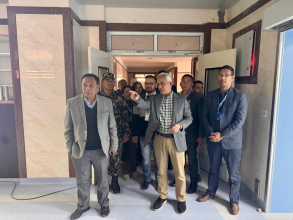 मन्त्री कुलमान घिसिङबाट निर्माणाधीन बाल अस्पतालको निरीक्षण