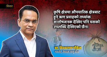 कृषि ऋण प्रवाहको ‘भोल्युम’ ठूलो, असर शून्य