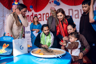 गोल्याण ग्रुपको शैक्षिकवृत्ति प्राप्त तीन बालबालिकाको अक्षरारम्भ