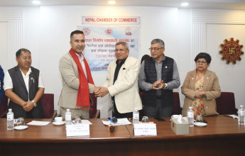 चेम्बरद्वारा निर्माण व्यवसायी महासंघ पदाधिकारीको स्वागत, पूर्वाधार क्षेत्रको भुक्तानी नरोक्न आग्रह