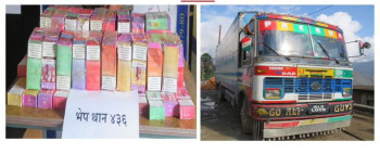 ३६ लाख मूल्य बराबरको ४३६ थान अवैध भेपसहित कन्टेनर चालक पक्राउ