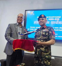 सेवानिवृत्त बुद्ध एयर विमानको फ्युजलेज नेपाली सेनालाई हस्तान्तरण