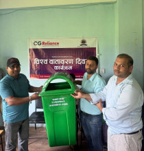 सीजी रिलायन्सद्वारा मनहरीमा समुदाय केन्द्रित कार्यक्रम सञ्चालन, सडक बत्ती जडान र डस्टबिन हस्तान्तरण