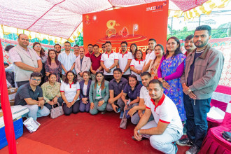 आइएमई लाइफको वार्षिकोत्सवमा रक्तदान 