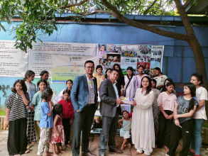 कामना सेवाद्वारा हाम्रो बाल संरक्षणका २८ अनाथ बालबालिकालाई शैक्षिक सामग्री वितरण