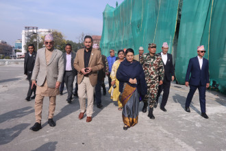 सिंहदरबारका क्षतिग्रस्त संरचना चाँडै पुनःनिर्माण हुनेमा पूर्वराष्ट्रपति भण्डारीको विश्वास