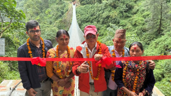 बुकेनी र धापुङ गाउँ जोड्न झोलुंगे निर्माण, २०० घरपरिवार लाभान्वित