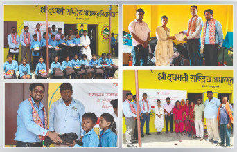 एनआईसी एशिया बैंकद्वारा धनुषास्थित दुधमती राष्ट्रिय प्राथमिक विद्यालयमा सहयोग