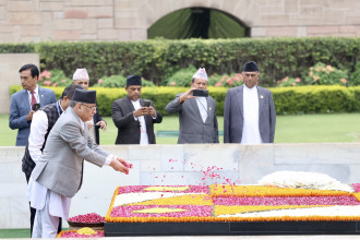 प्रधानमन्त्री दाहाल राजघाटमा, महात्मागान्धीप्रति सम्मान