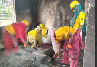 घोराही सिमेन्टद्वारा मालपोत कार्यालयमा सफाईसँगै रङरोगन