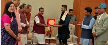 रवि लामिछानेलाई भाजपा मुख्यालयमा रेड कार्पेट र पुष्पवृष्टिसहितको भव्य स्वागत