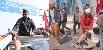 नेपालगञ्जमा बालेन समर्थक गाडीबाट खस्दा ५ जना घाइते