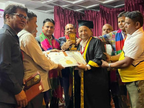 व्यवसायी भिमसरीयालाई समाज सेवामा ‘मानार्थ डक्टरेट अवार्ड’