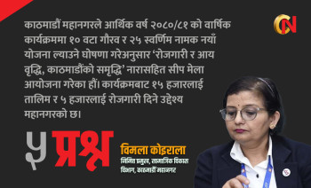 सीप मेलाबाट ५ हजारलाई रोजगार दिने महानगरको योजनाबारे विमला कोइरालालाई ५ प्रश्न