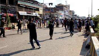 सिमरामा थप तनाव: प्रहरीद्वारा एक राउण्ड हवाई फायर, तीन राउन्ड अश्रुग्यास प्रहार