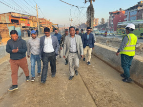 सूर्यविनायक–धुलिखेल सडक निर्माण प्रगति ५० प्रतिशत, कामलाई तिव्रता दिन मन्त्री घिसिङको आग्रह